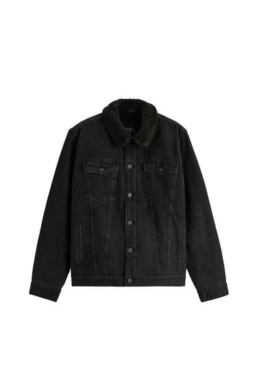 DENIM JACKET ΜΕ ΣΥΝΘΕΤΙΚΟ ΜΑΛΛΙ ΠΡΟΒΑΤΟΥ