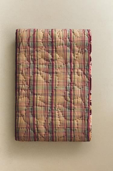 PLAID COTON RAYURES - Beige de Zara - Image 4