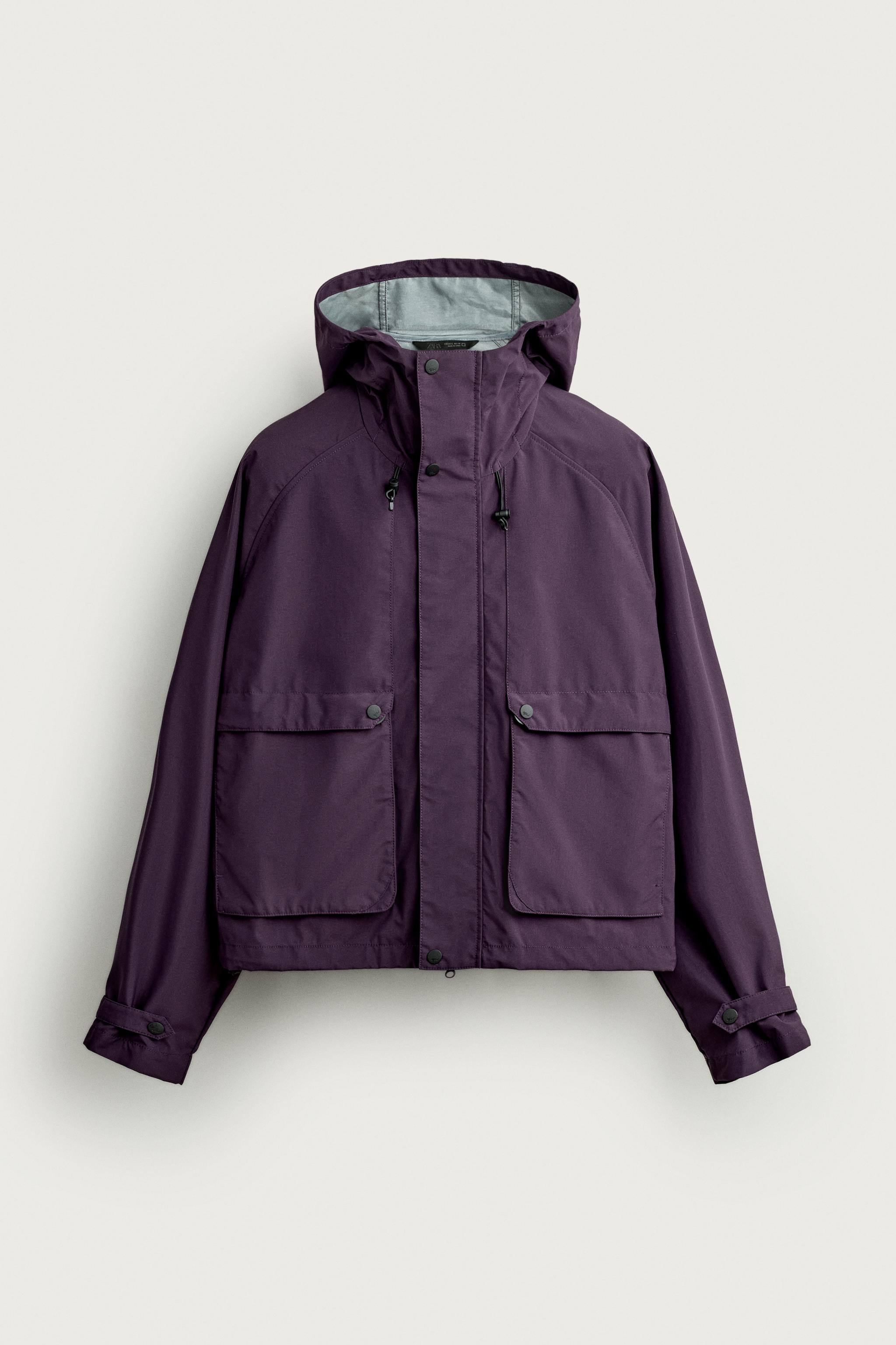 WATER REPELLENT RELAXED FIT JACKET — Purple