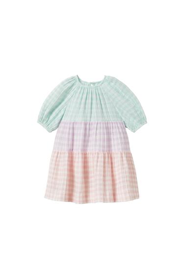 TIERED GINGHAM DRESS