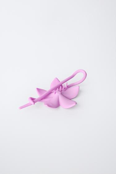 HIBISCUS FLOWER HAIR CLIP - Red by Zara - Image 1