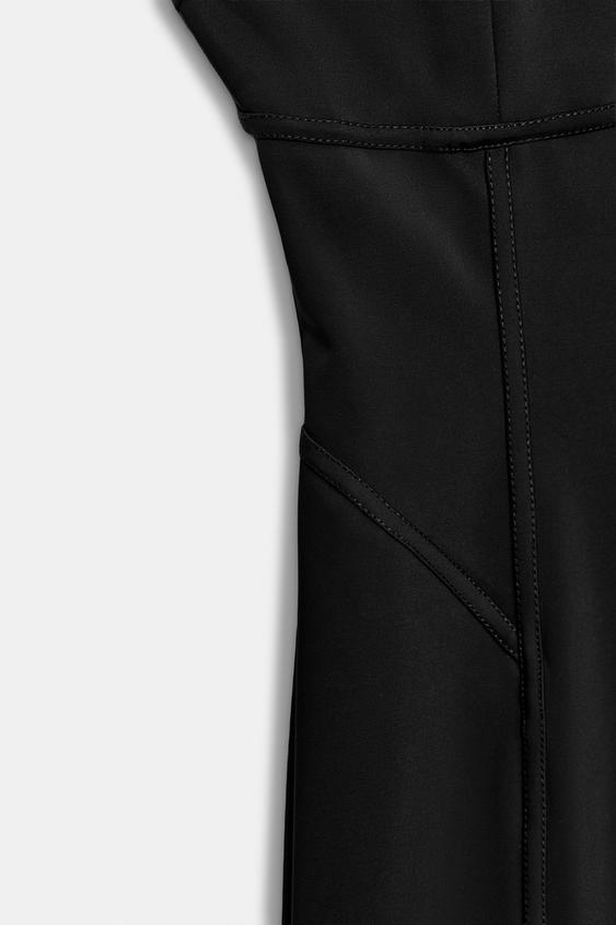 ROBE MI-LONGUE AVEC COUTURES - Noir de Zara - Image 6