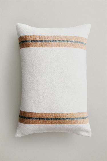 STRIPED CUSHION COVER - Mustard by Zara