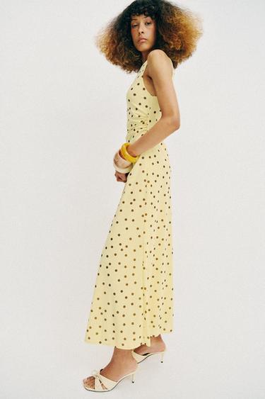 FLOWING DOTS DRESS - Yellow by Zara - Image 2