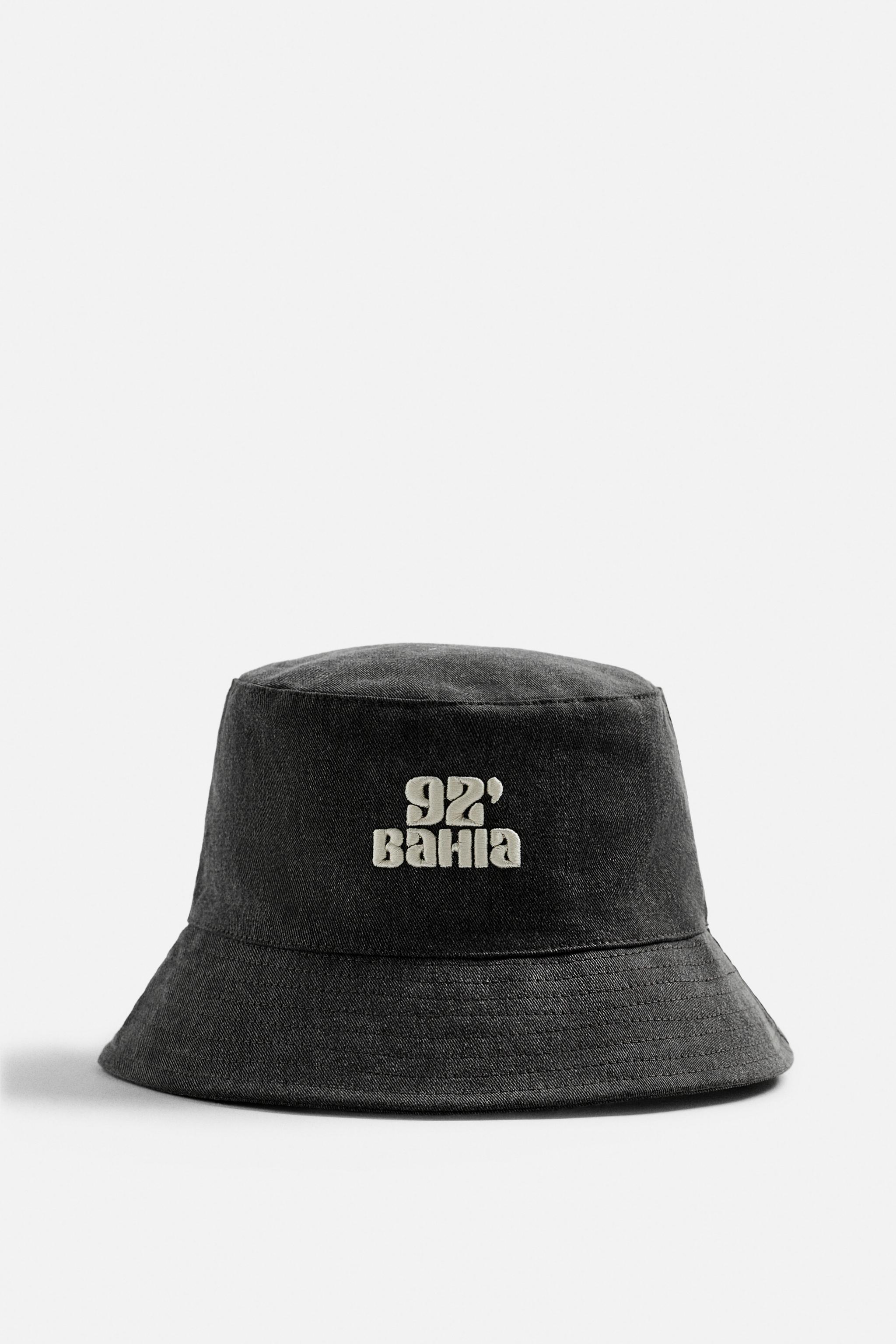 CONTRAST EMBROIDERY BUCKET HAT