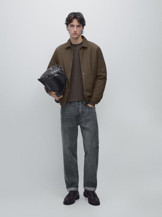 Lightweight water-repellent padded overshirt