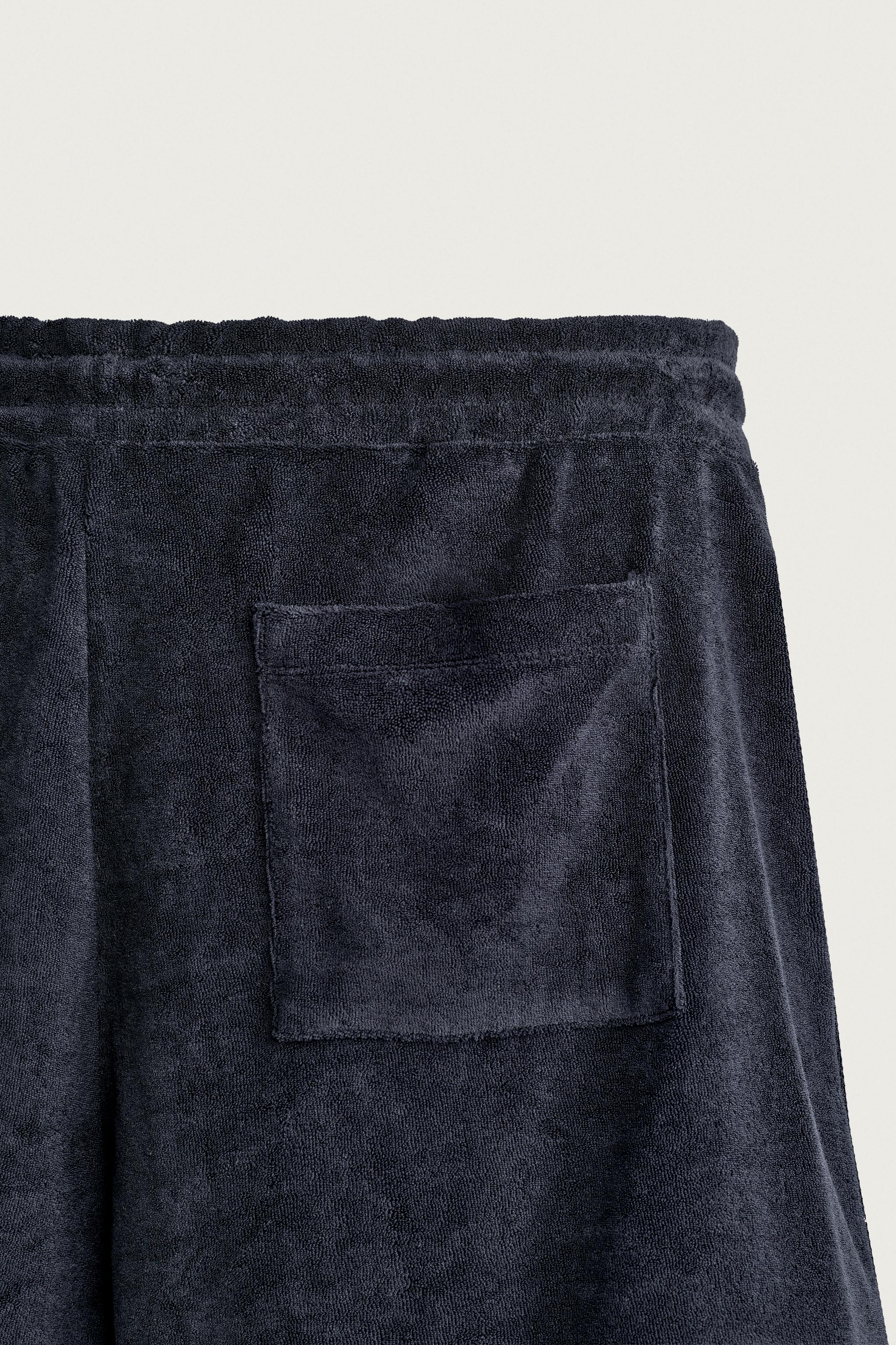 Мужские шорты Zara RELAXED FIT TERRY SHORTS — фото 10
