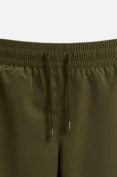 BASIC LONG SWIMMING TRUNKS - Khaki by Zara - Image 7
