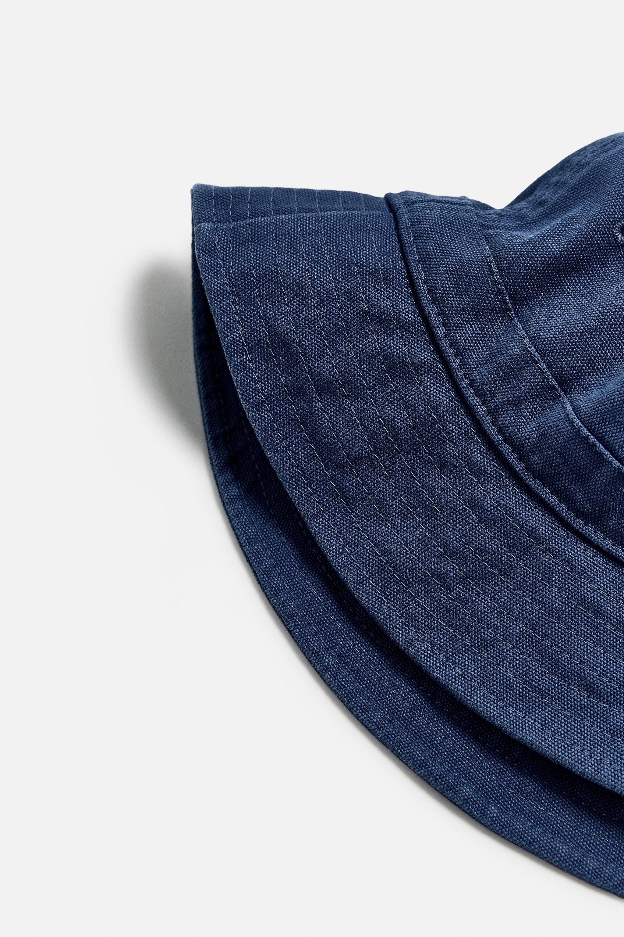 ウォッシュド バケットハット - 濃青 | ZARA Japan / 日本