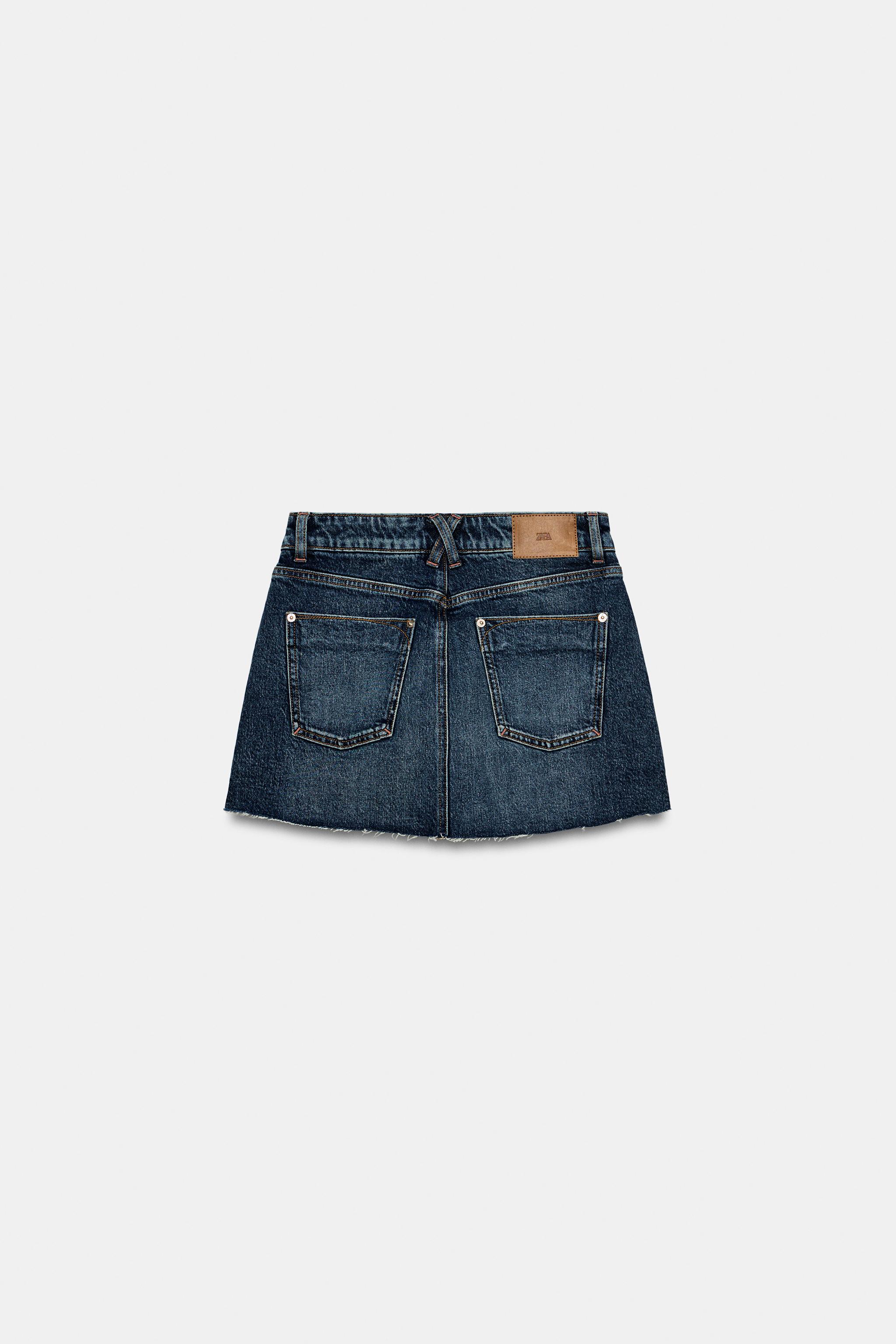 JUPE-PANTALON Z1975 EN JEAN BAS SANS COUTURE
