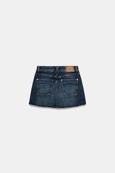 Z1975 DENIM RAW-HEM SKORT - Blue by Zara - Image 7