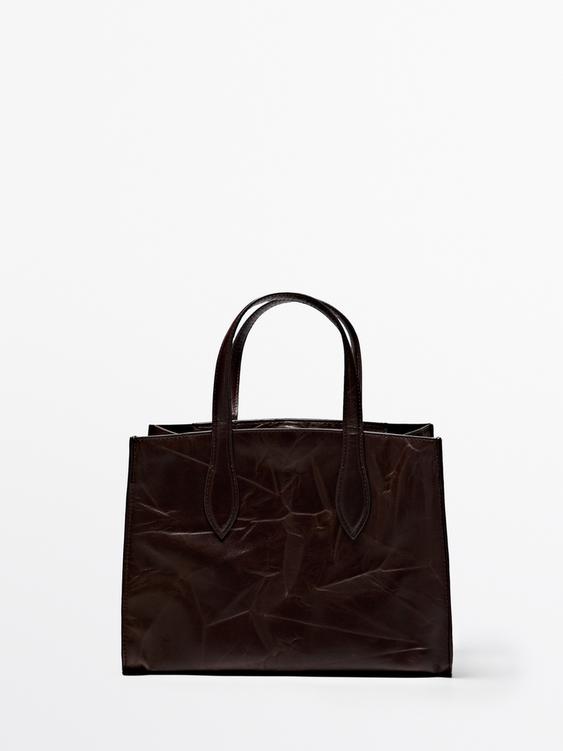 MD ICON crackled nappa leather mini bag