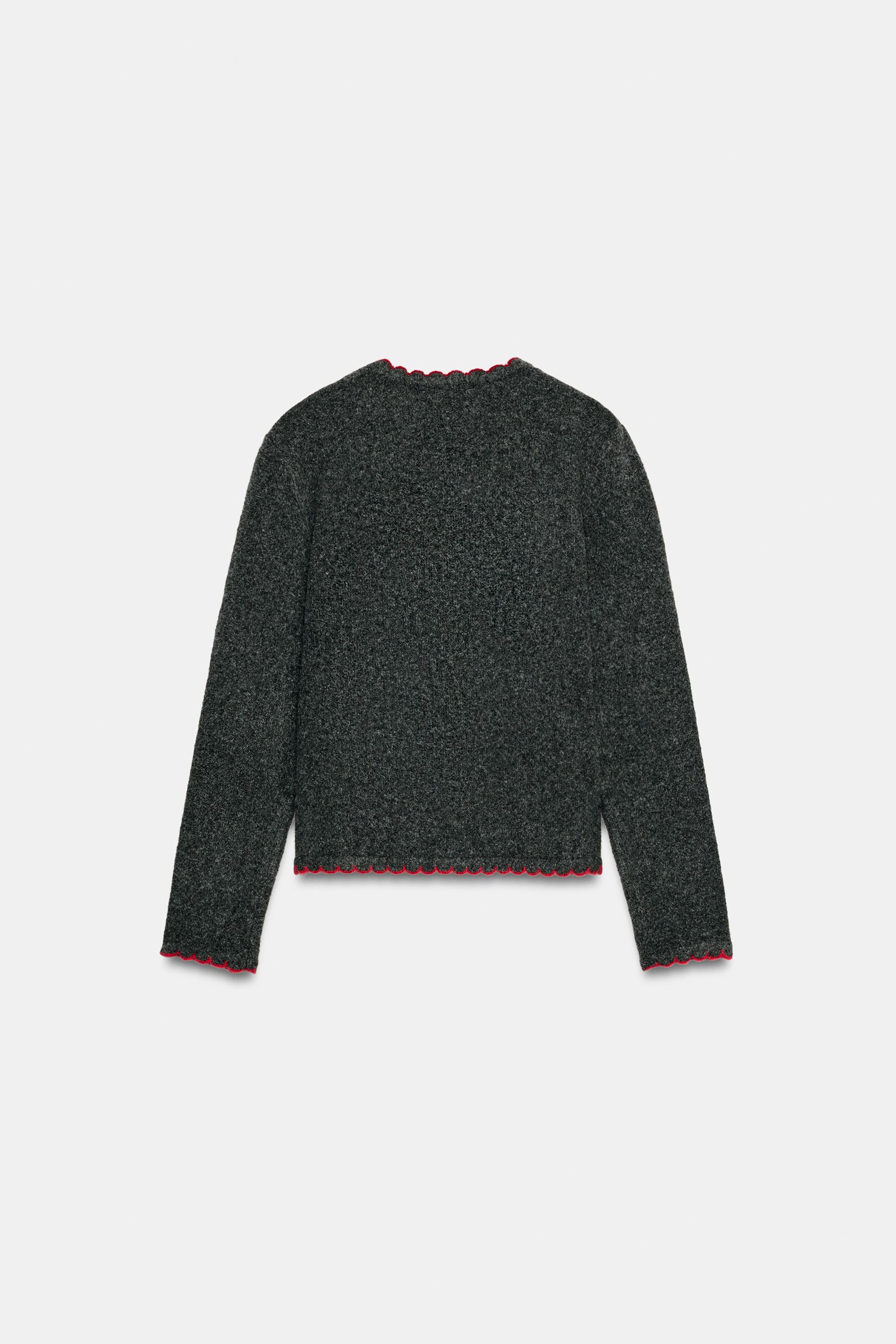 CARDIGAN WITH CONTRAST TRIMS