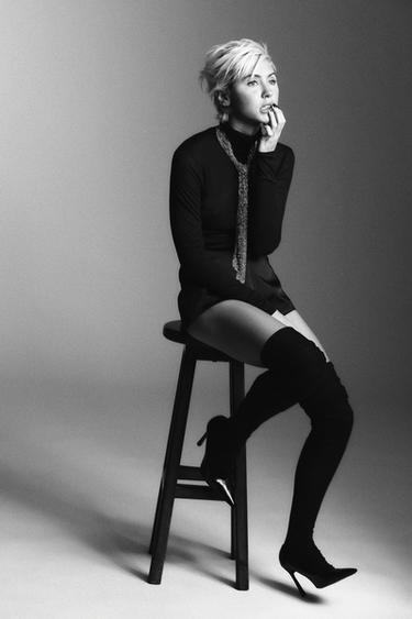 METALLIC TIE NECKLACE WITH RHINESTONES - Anthracite grey by Zara