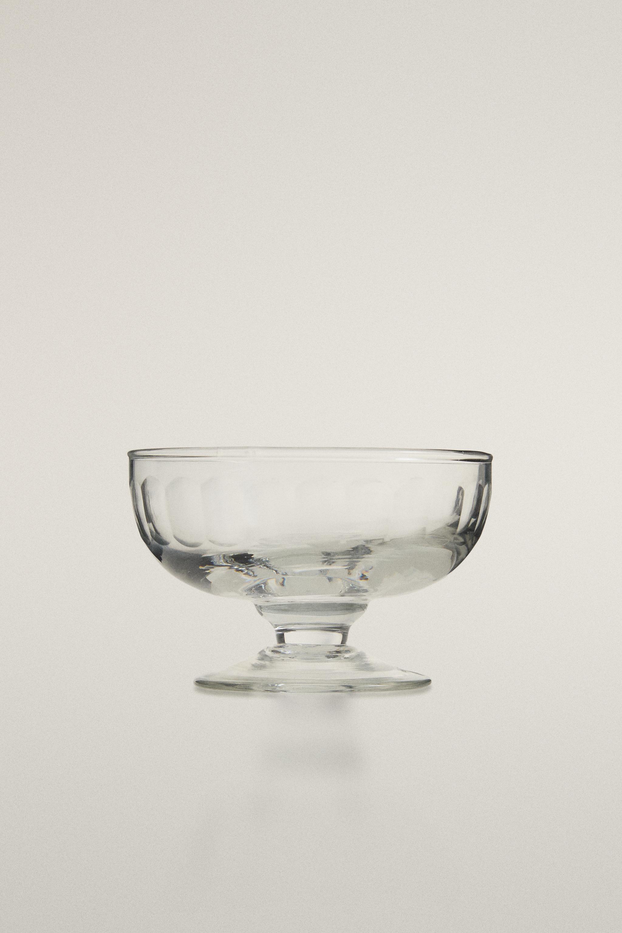 VERTICAL RELIEF GLASS ICE-CREAM CUP