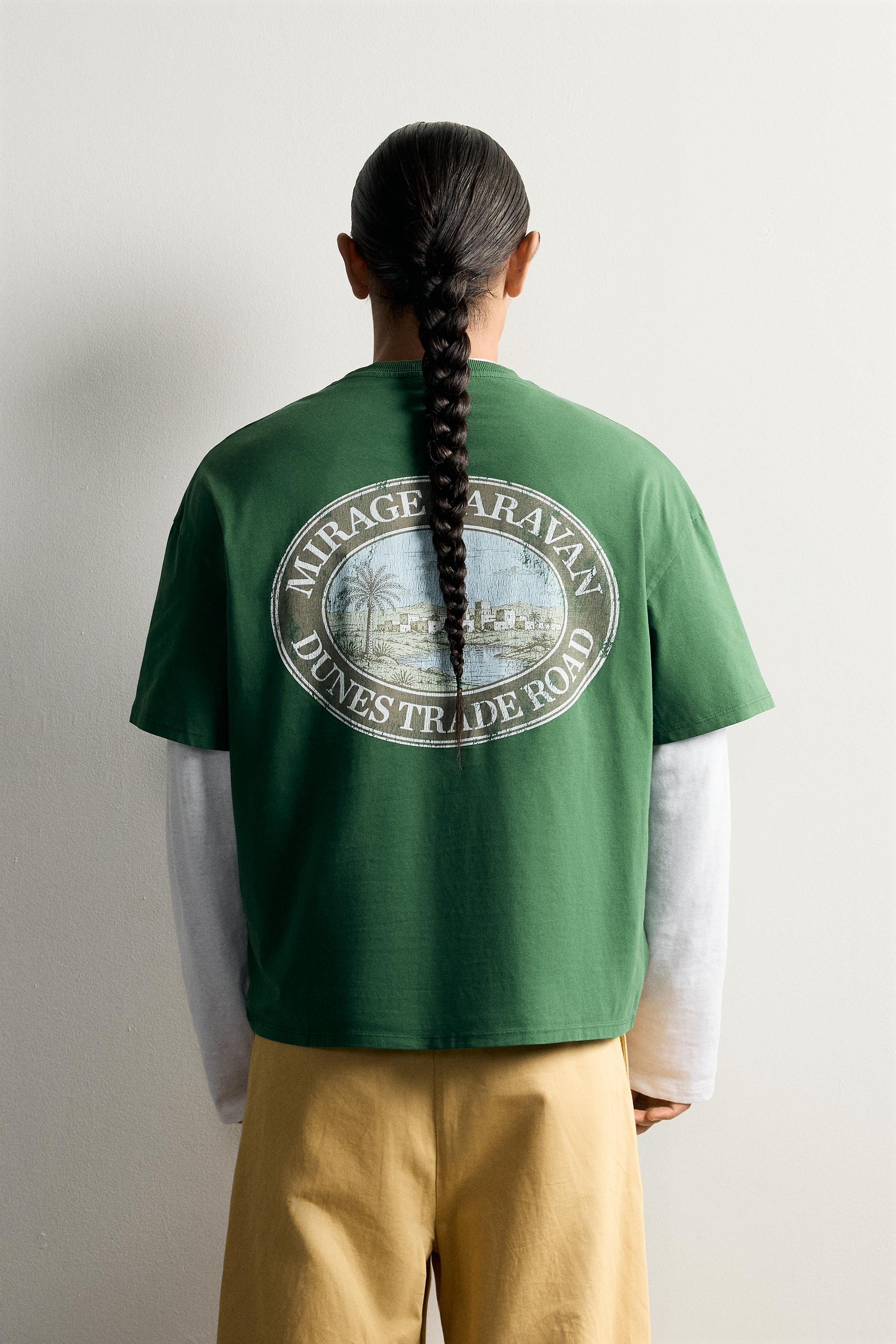 RELAXED FIT WASHED PRINT T-SHIRT