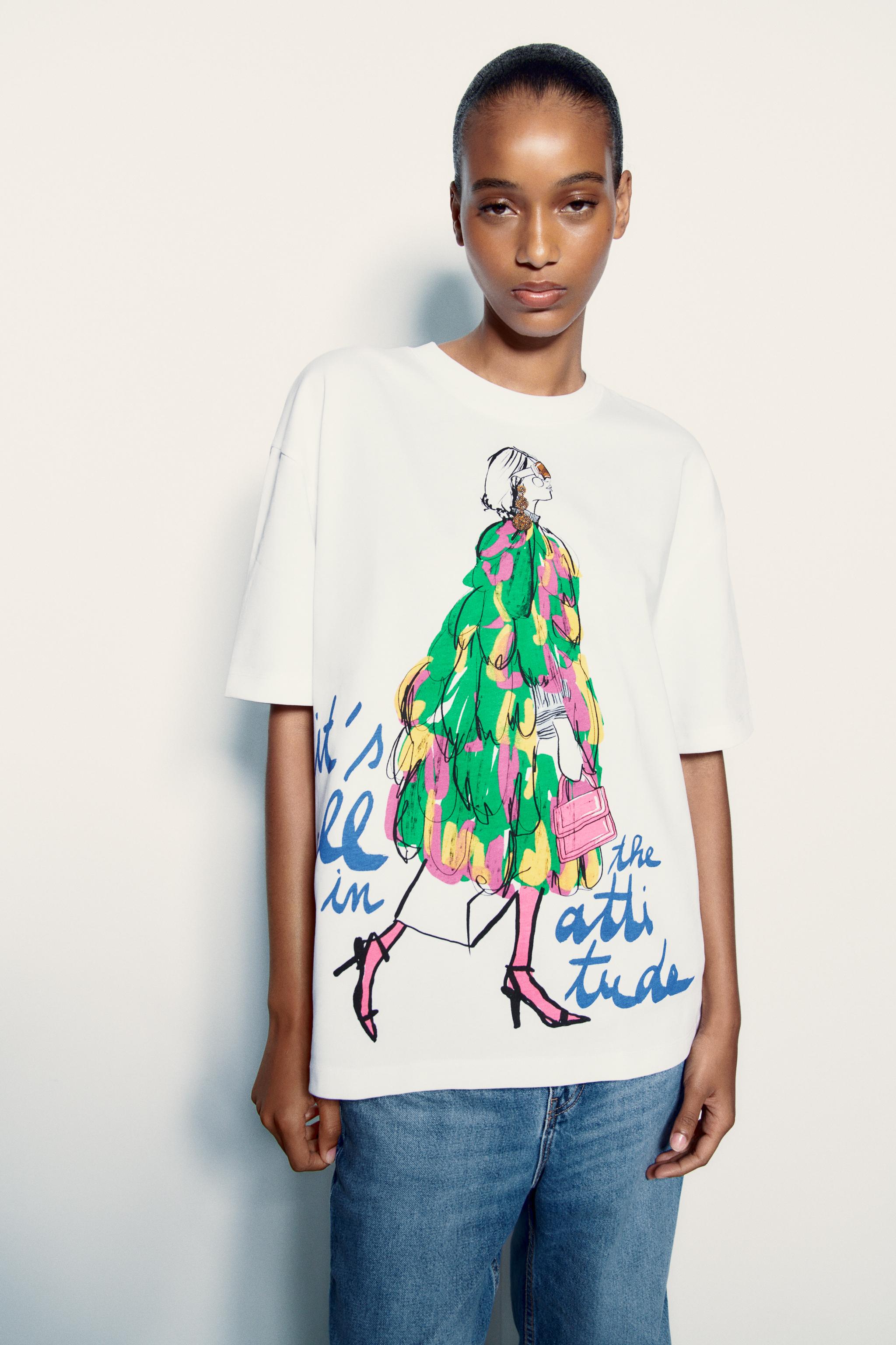 GIRL PRINT T-SHIRT - White | ZARA Australia