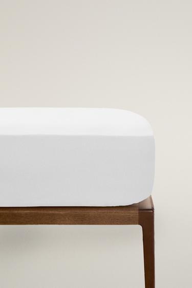 Zara PERCALE FITTED SHEET | 40 CM HIGH (300 THREAD COUNT) - White