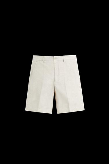 100% LINEN BERMUDA SHORTS - Sand by Zara - Image 0