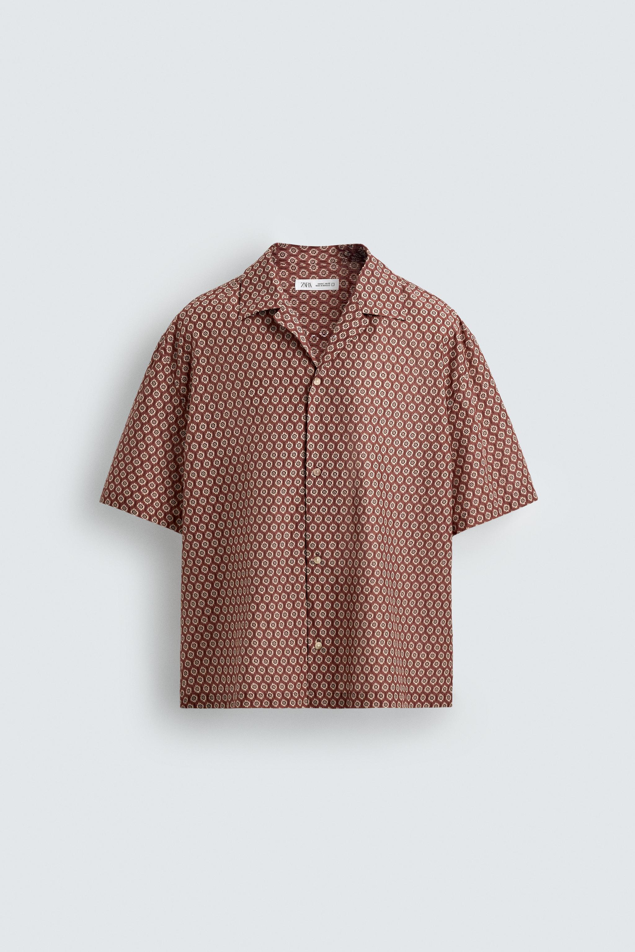GEOMETRIC PRINT RELAXED FIT SHIRT