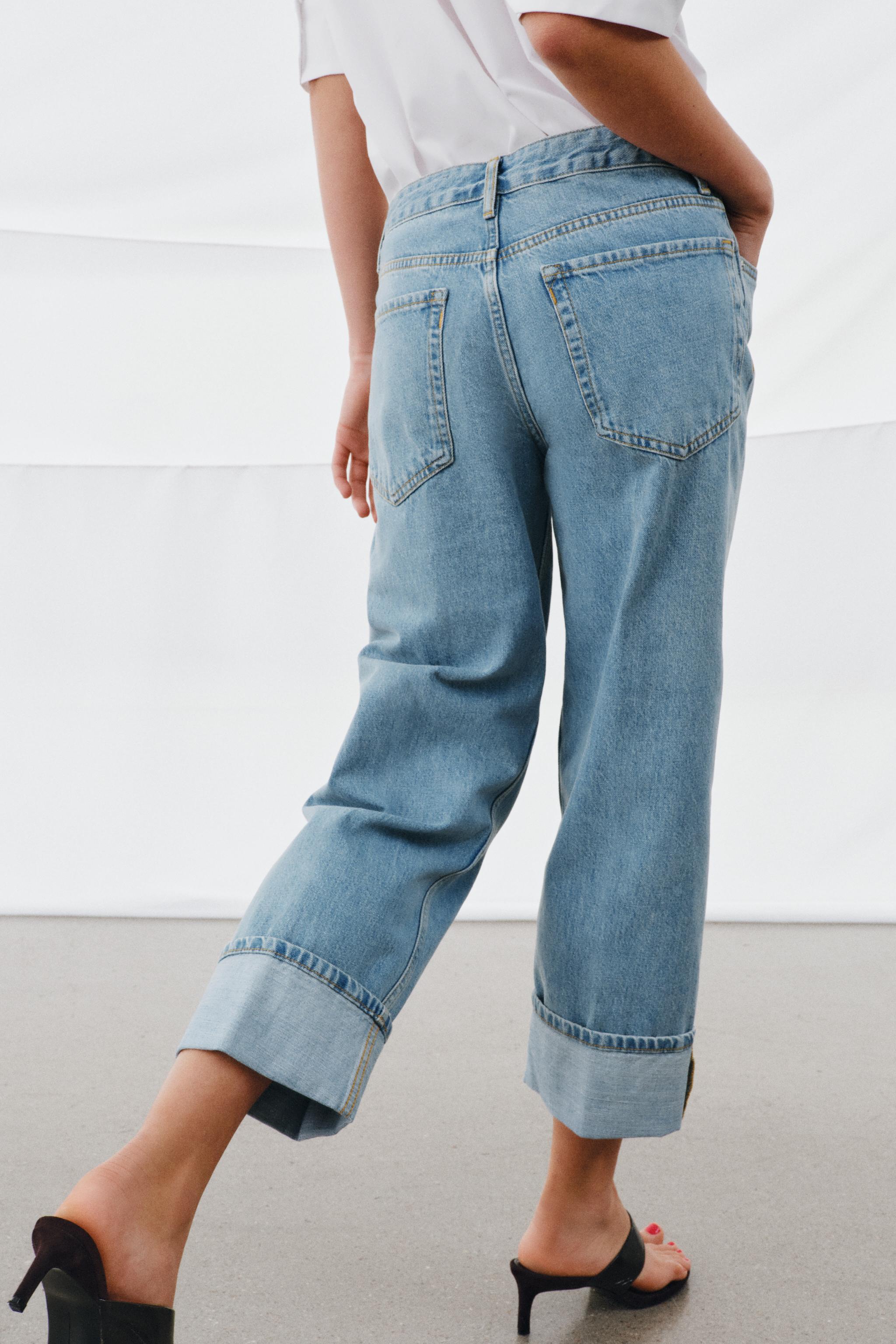 ZW COLLECTION LOW-RISE STRAIGHT LEG JEANS