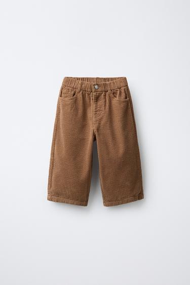 STRAIGHT CORDUROY TROUSERS BENSIMON ® X ZARA - Caramel by Zara
