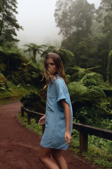 FLOWING JUMPSUIT WITH POCKETS - Light blue by Zara - Image 1