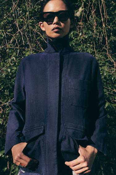 ZW 컬렉션 데님 재킷 - Zara 블루