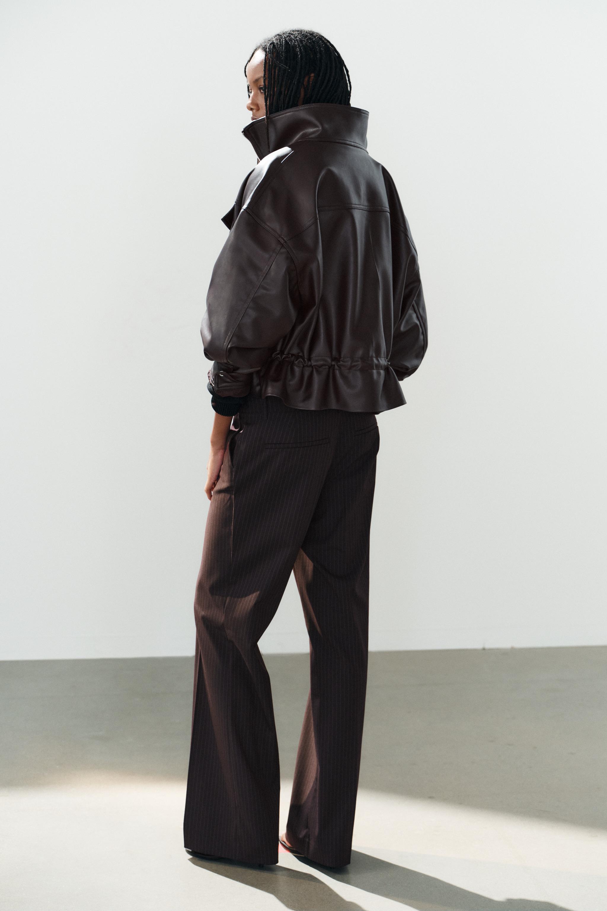 LOW-RISE STRAIGHT LEG PANTS - thumbnail 4