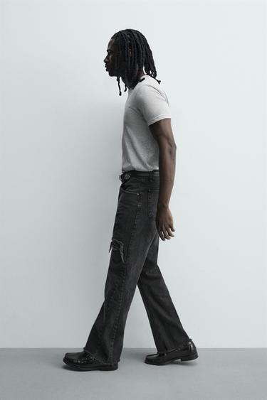 RIPPED FLARE FIT JEANS - Black by Zara - Image 5