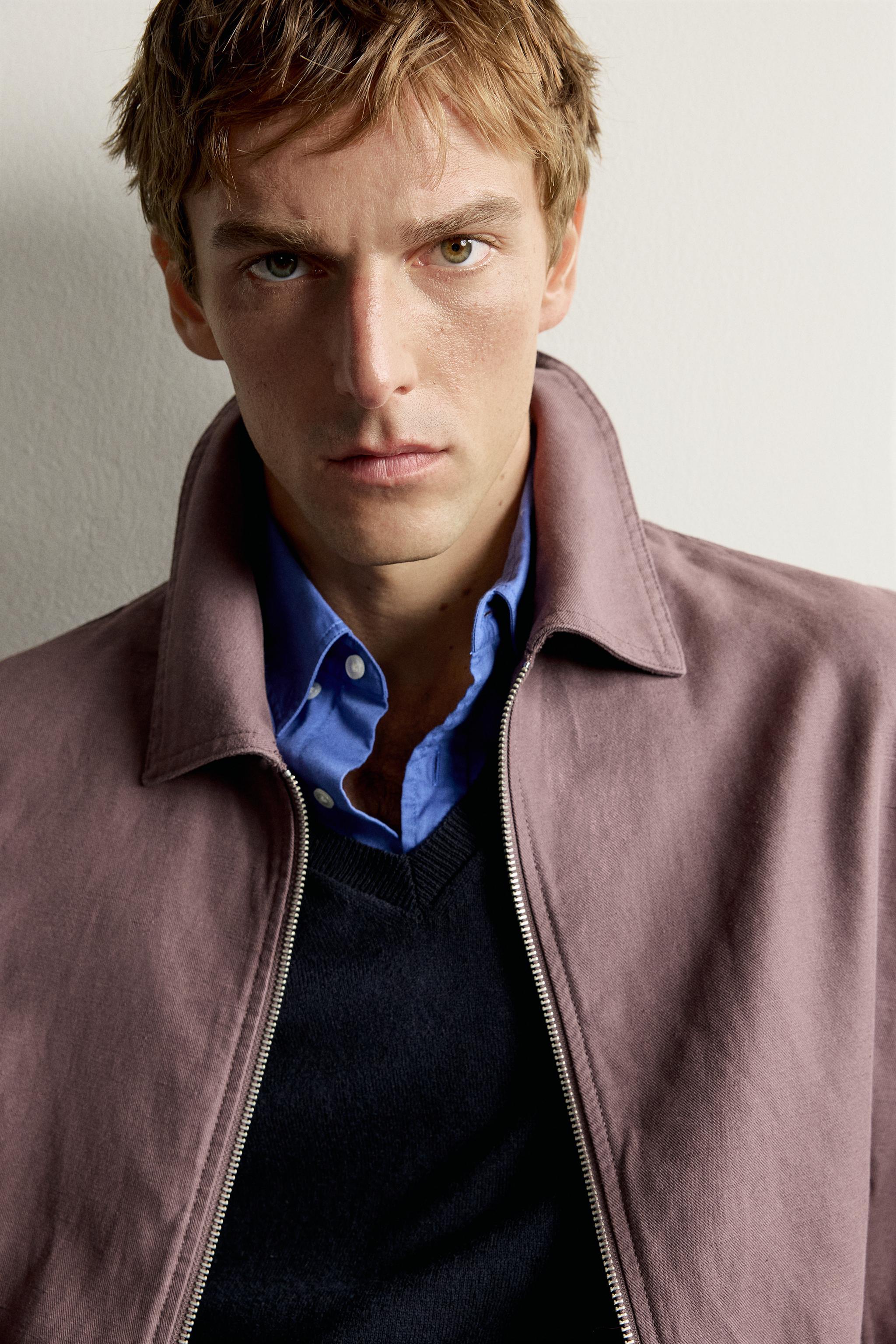 COTTON-LINEN CROPPED JACKET