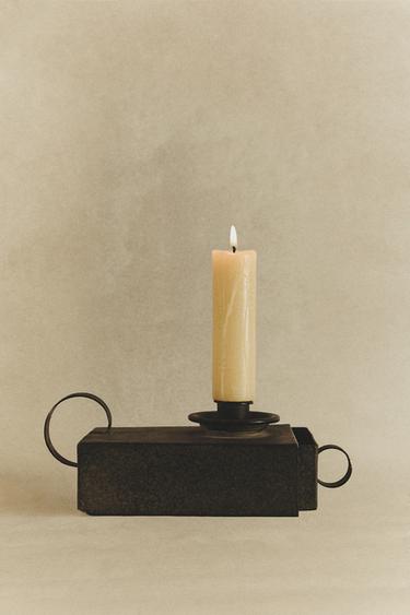 METAL TEALIGHT HOLDER WITH DRAWER - Black by Zara