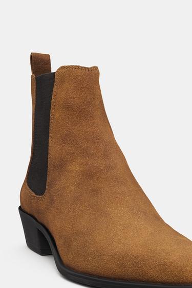 BOTTINES CHELSEA EN DAIM - Marron de Zara - Image 7