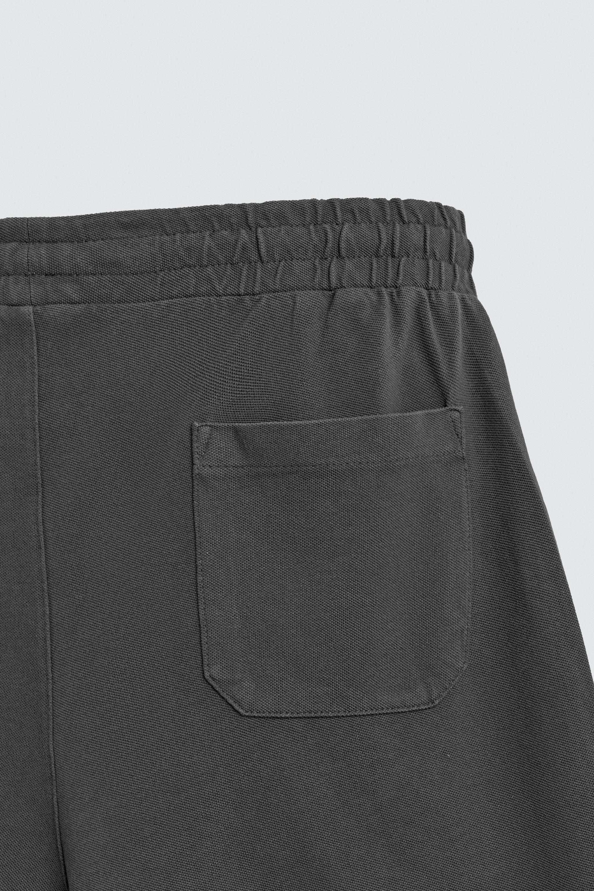 WASHED REGULAR FIT PIQUÉ SHORTS