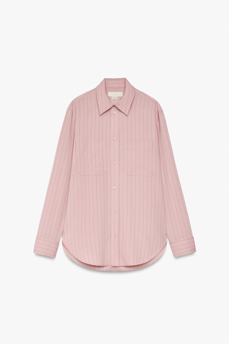Camisa rayas bolsillos zw collection
