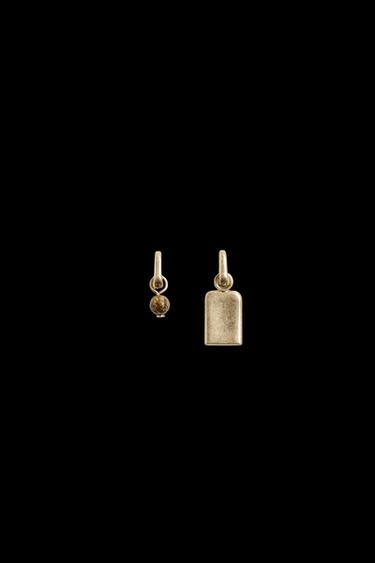 Zara TWO-PACK OF CONTRASTING CHARMS - Gold - Image 0