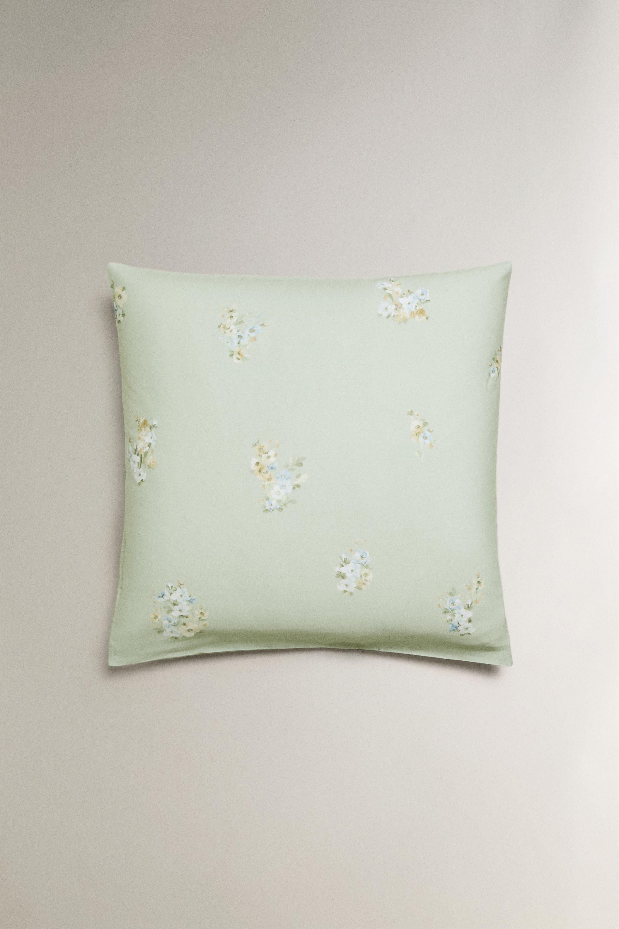 TAIE D’OREILLER SATIN FLEURS SAUVAGES