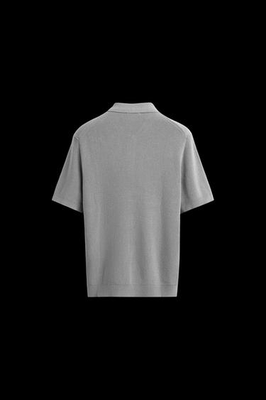 PURL KNIT POLO SHIRT - Grey by Zara