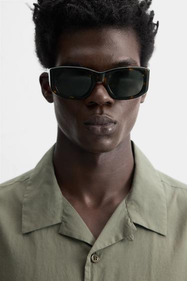 COTTON VOILE SHIRT - Dark khaki by Zara