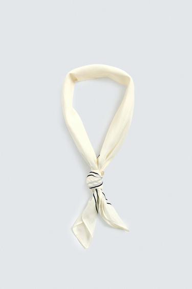 BANDANA BRODERIE CONTRASTE - Écru de Zara - Image 4