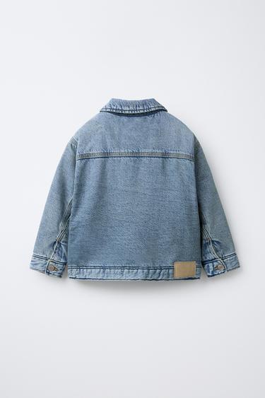 VESTE EN DENIM MATELASSÉE - Bleu de Zara - Image 1