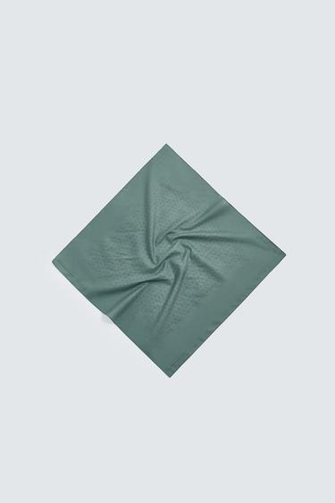 BANDANA ESTAMPADA COM BOLINHAS - Verde-água da Zara