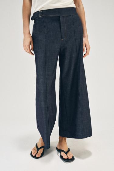 JUPE-CULOTTE À PASSANT - Bleu / Indigo de Zara - Image 2