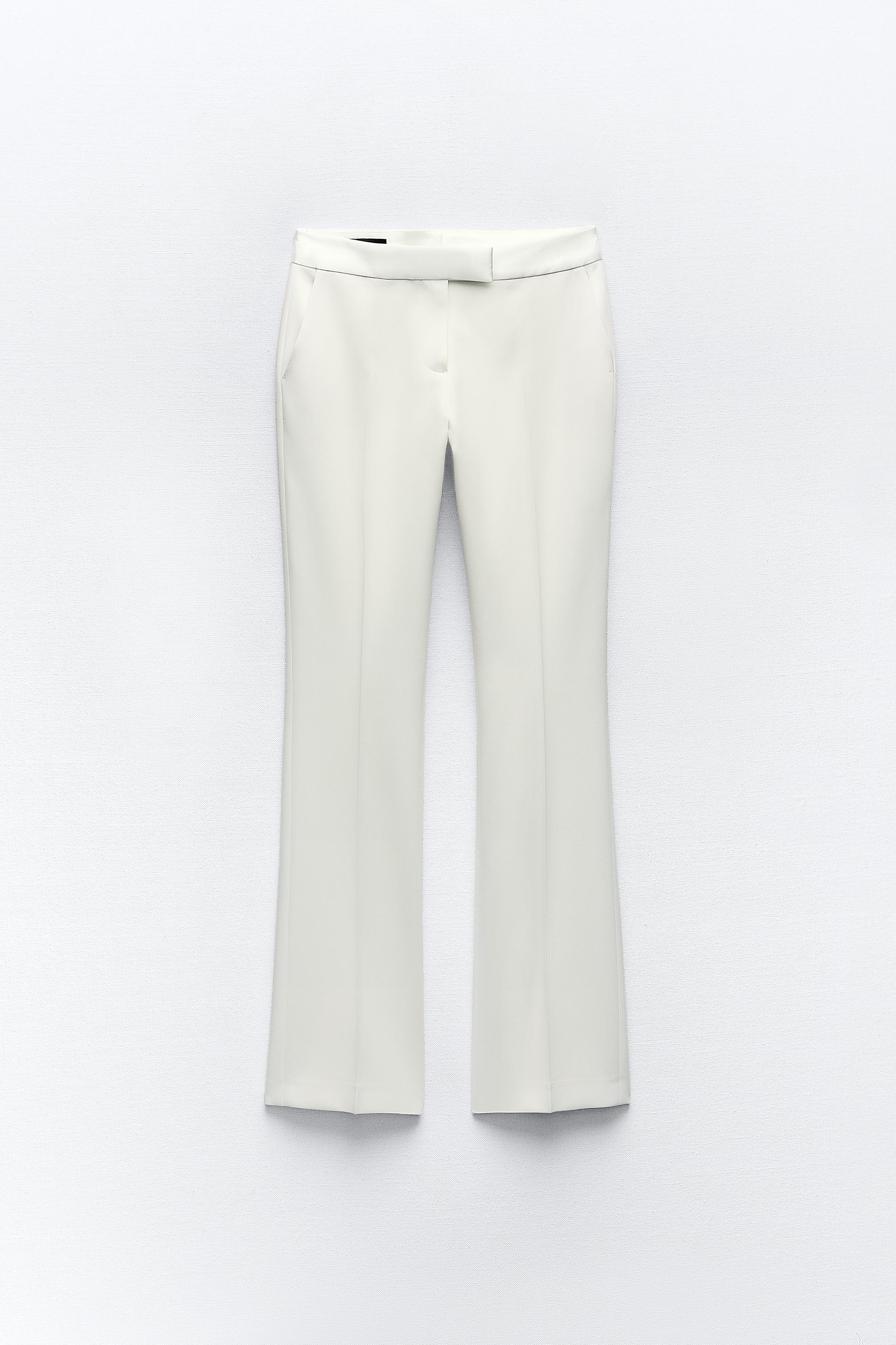 Zara Darted trouser in oyster white, Women's Fashion, Bottoms