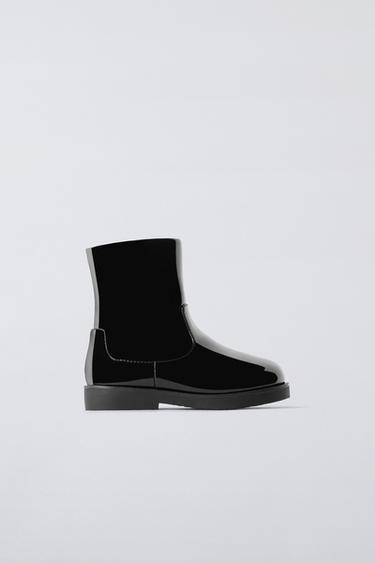 PATENT-EFFECT BOOTS - Black by Zara - Image 0