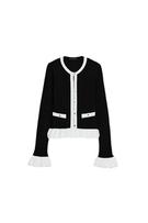 CONTRAST RUFFLE JACKET