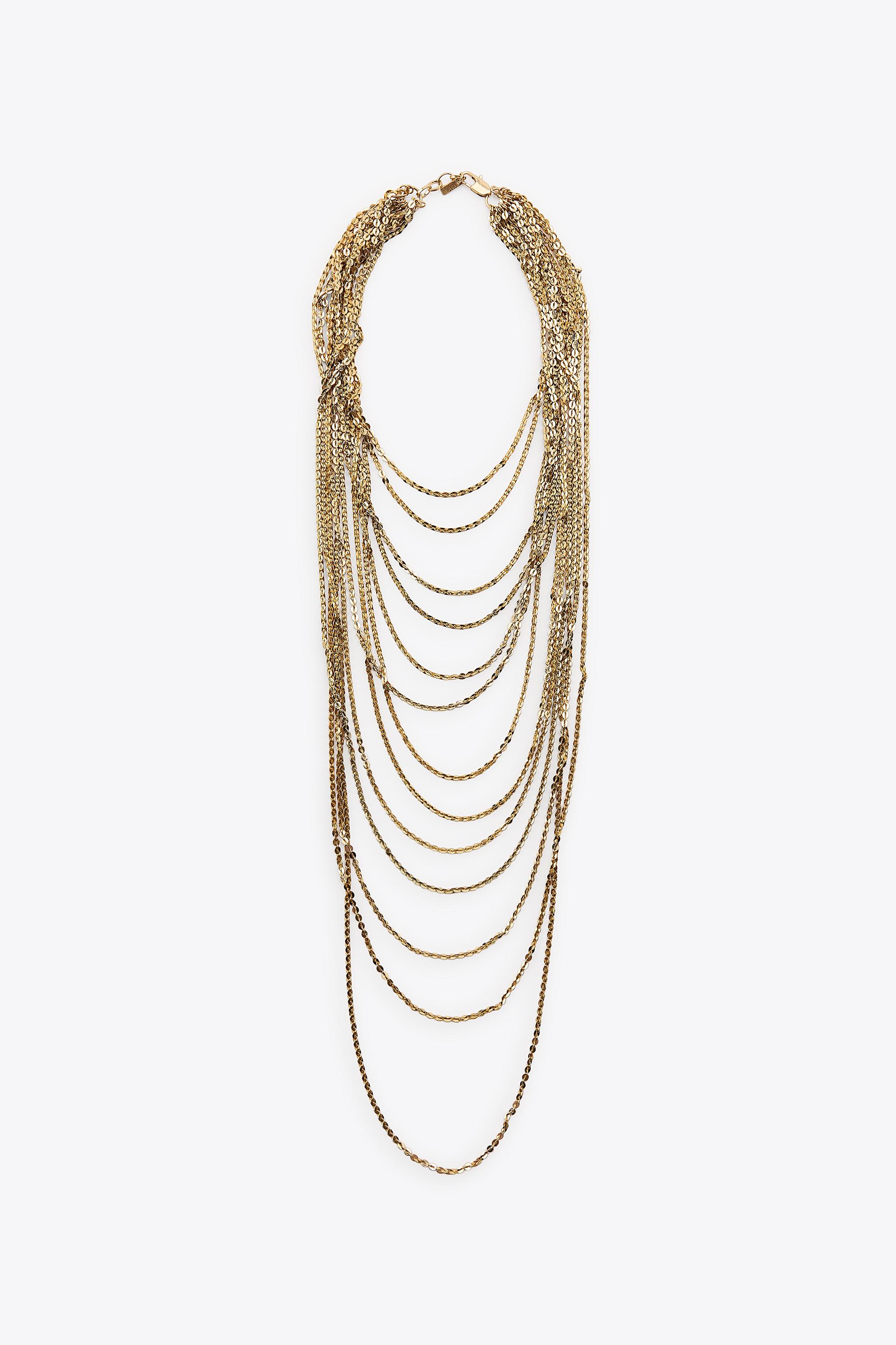 ZARA【NEW】MULTI-CHAIN NECKLACE MULTICHAIN NECKLACE - Golden | ZARA Mexico