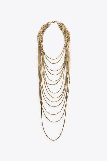 COLLANA MULTICATENA - Dorato di Zara