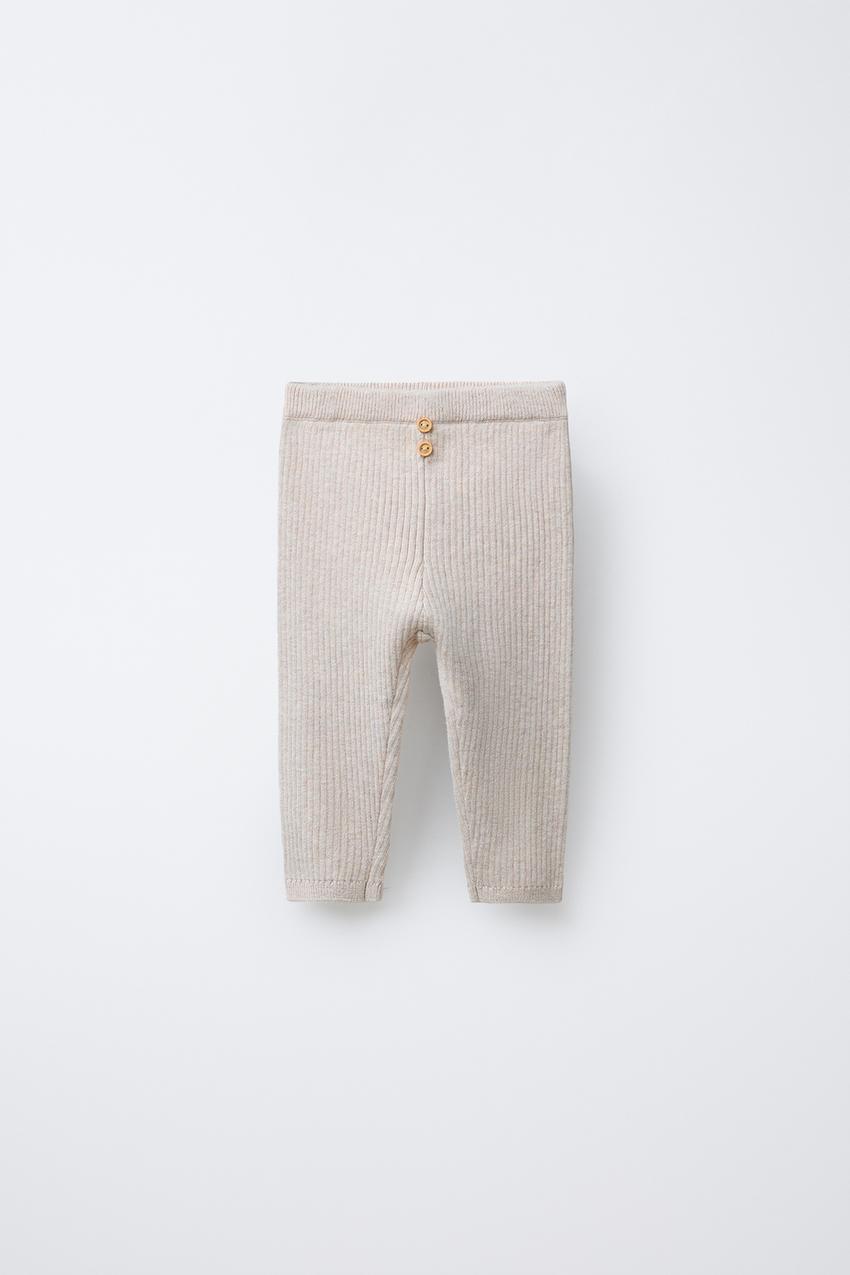 リブボタンレギンス - ライトベージュ | ZARA Japan / 日本