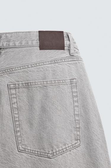 STRAIGHT ANKLE FIT JEANS - Grey by Zara - Image 9